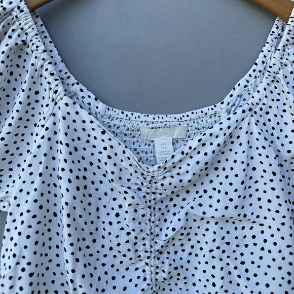 5 for $45 H&M Top Blouse Shirt Size S Polka Dot - Picture 3 of 8